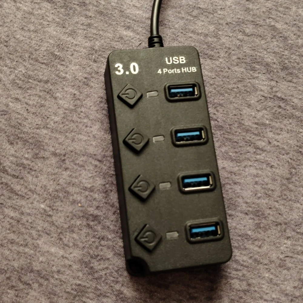 3.0 USB 4 ports hub For Charger. 3FT Cable